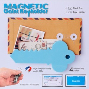 Factory Direct Sticker Wall Mounted Plastic Letter Holder with Magnetic Key Holder