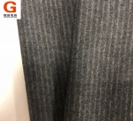 Factory direct supply flannel striped tweed woolen 100% pure wool fabrics for men