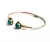Import Factory Direct Turquoise Stone Bracelet Cooper & Silver Stone Bangle Bracelets from India