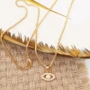 Factory direct  Womens 24K Gold Plated Brass of classic  ZIRCON  Necklaces pendants fashion jewelry pendants charms