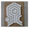 factory new design calacatta and brass marble mosaic