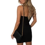 Fashion design black plus size cocktail dress for fat lady