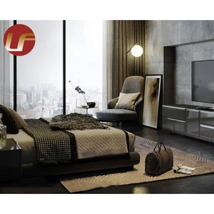 Fashion Design Hotel King Bedroom Set Contemporary Italian Wooden Furniture For Hotel Apartment Bed Room Furniture