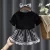 Import Fashion Girls Printed Letter Short Sleeve Top And Casual Half Skirt Two Piece Set Kids Corduroy Skirt Baby Little Girl Skirts from China