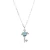 Import Fashion S925  silver necklace simple ladies clavicle chain jewelry necklace  planet blue glass pendant from China