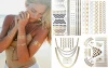 Fashion temporary metal gold and silver tattoo sticker good quality and price
