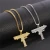 Import Fashion Uzi Gun Pendant Necklace Gold Silver Full Crystal Bling Chain Hip Hop Cyclist Accessories Male Necklace from China