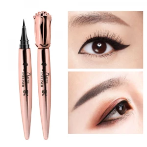 Fast-Drying Waterproof Slim Black Liquid Eye Liner Pencil Felt Tip Cosmetic Eyeliner