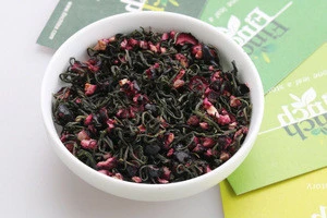 Finch Brand 2016 The Newest Beauty-keeping Blueberry Green Tea , Dried Blueberry Mixed Flavor Tea For Tea Bag