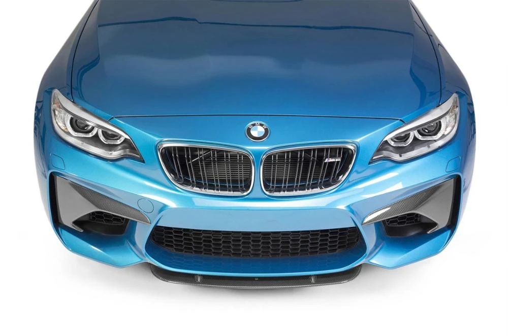 Fits for 2016-BMW F87 M2  Carbon Fiber Center Front Bumper Lip+