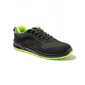 Flyknit injection jogger safety shoes breathable and lightweight working safety shoes