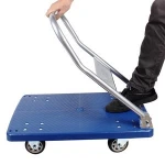 Foldable Platform Trolley Medical Hand Carts Plastic Trolley