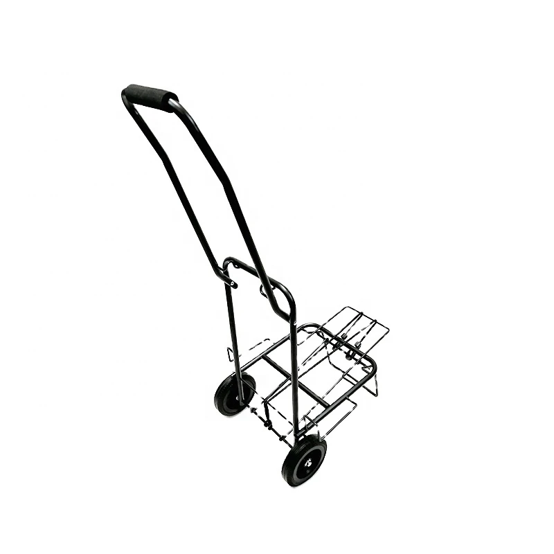 Folding Portable Shopping Cart with Wheels Grocery Utility Climbing Cart  Alloy Rolling Cart