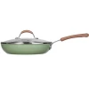 Forged Frying Pan for Gas Ceramic Electric Induction 24 cm frypan with lid