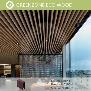Foshan Greenzone WPC Exterior Wood Composite Ceiling PVC Panel