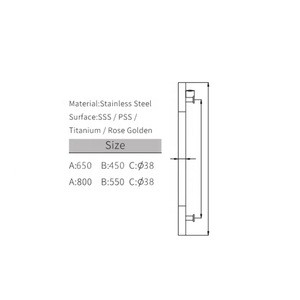 Foshan Manufacturer 304 stainless steel glass door towel bar handle