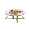 Foshan Manufacturer luxury round modern marble coffee table