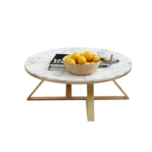 Foshan Manufacturer luxury round modern marble coffee table