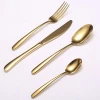 Free Shipping Cathylin 18/10 Stainless Steel Gold Cutlery For Restaurant Hotel Wedding Flatware Set With Forks Knives Spoons