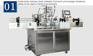 full automatic liquid dispensing machine PLC panel match with capping labeling machine