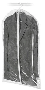 Full Zipper Suit Bag Garment Suit Dress Jacket Coat Shirt Dust Cover Bag 0.3mm Transparent PVC Clear Garment Bag