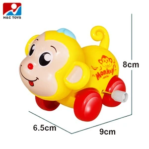 Funny plastic wind up cartoon animal plastic toy monkey HC409768