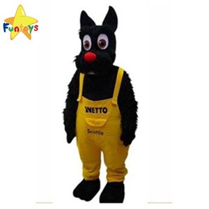 Funtoys CE Cute Black Dog Anime Cosplay Mascot Costume