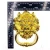 Furniture Hardware Shiny Golden Decorative Lion Head Round Drop Door Zinc Alloy Knocker Pull Ring Handle