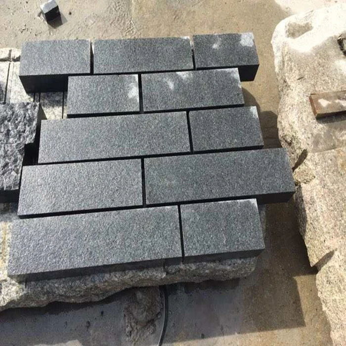 G654 black cobblestone granite pavers for sale