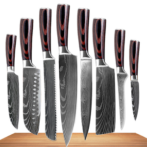 gadgets kitchen accessories stainless steel good quality cheap 8pcs kitchen knife set gift bread knife chef knife