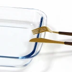 Gaopeng Silicon Glass Pyrex Glass Microwave Oven Baking Tray Dish Bakeware Set With Lid