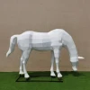 Garden Factory Fiberglass Sculpture Hot Sale Life Size Black and White Garden Animal Fiberglass Resin Horse Statue Sculpture