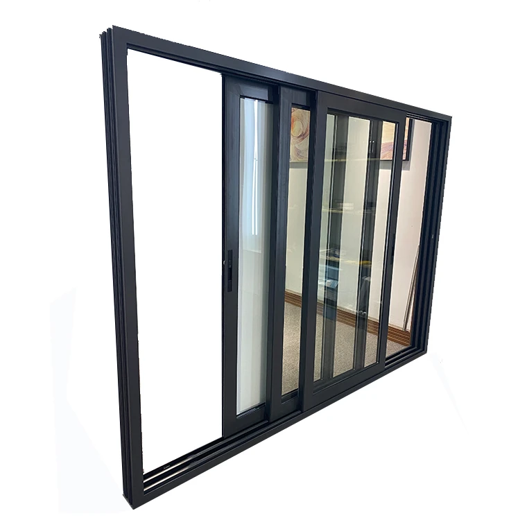 glass sliding glass door system with aluminium thermal break profile