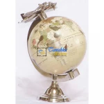 Globe With Aeroplane Stand, Nautical Aeroplane Stand, Nautical Globe