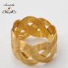Gold fancy metal napkin rings for wedding banquet