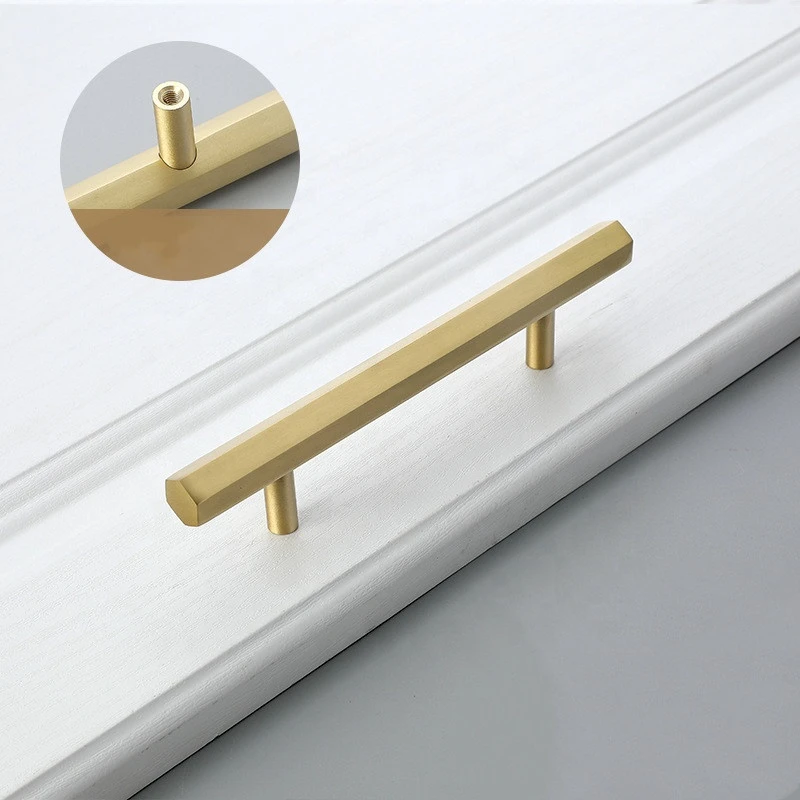 Gold Hardware Furniture Copper Drawer Bar Pulls Cupboard Bathroom Door Handles Pulls