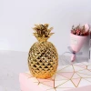 Gold plated ceramic pineapple for home decoration