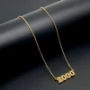gold plated diamond stainless steel 1995-2005 year pendant necklace for women