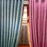 Golden Floral Blossom Print Design Modern Luxury Home  Valance  Window Panels Curtains for the Living Room with factory price