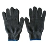 Good Quality Anti-slip Cotton Dotted Work Protective Hand Gloves With Black Point Bead