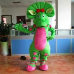 Green Barney Baby Bop Mascot Costume