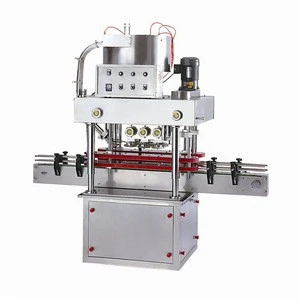 Guangzhou automatic stainless steel glass jars and plastic bottle capping machine