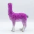Import Hand Painted Glitter Pink Purple Standing Art Lama Decoration Display Decor Poly Resin Brass Animal Statue Resin Craft Supplies from China