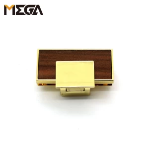 Handbag Bags Cases Press Golden lock with wood Locks Small Press Lock For Wallet