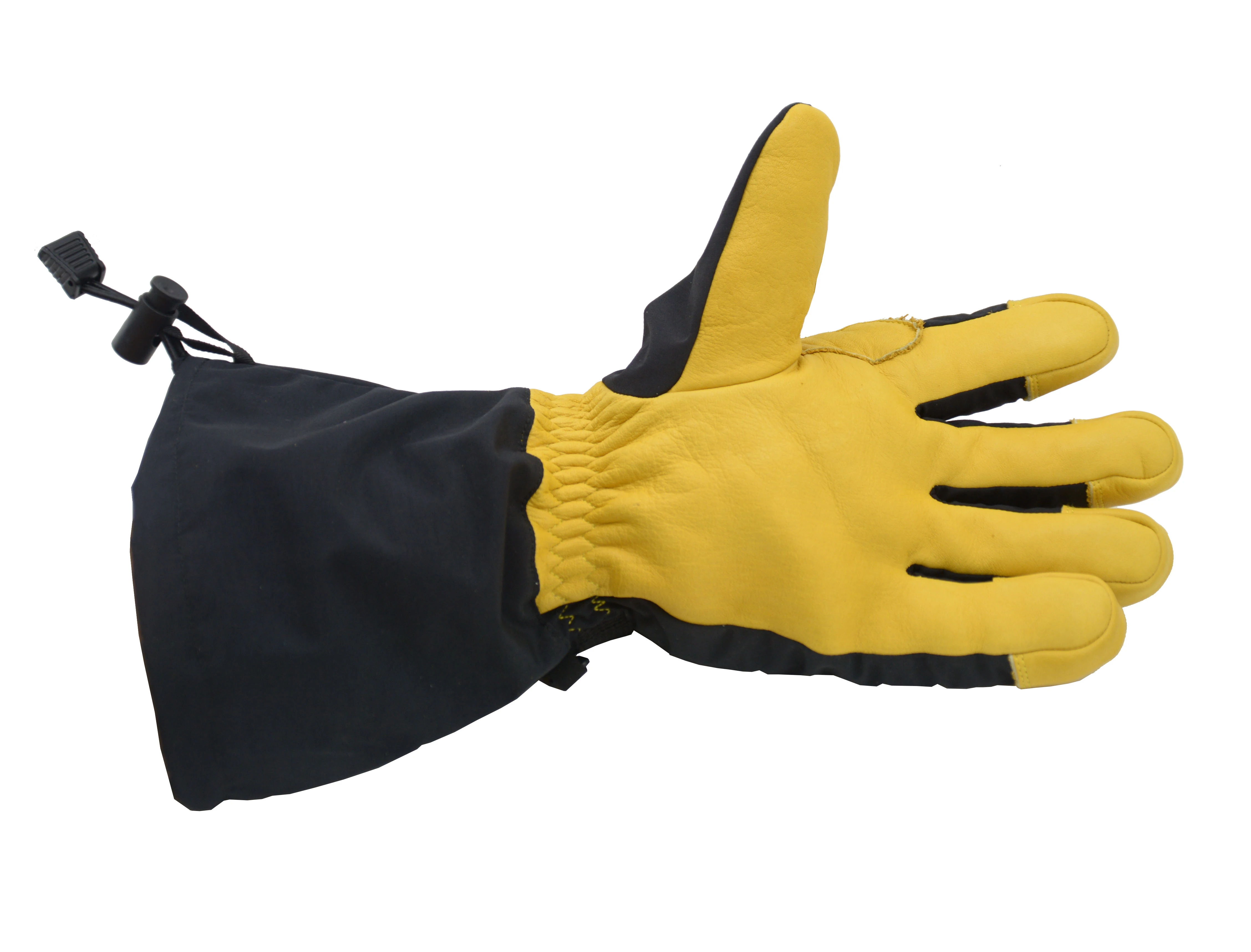 HANDLANDY Full Grain Cowhide Leather Palm Waterproof Fleece Lined Gloves Thermal Gloves Winter Gloves Warm