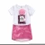 Import Hao Baby Little Girl Sequined Cartoon Embroidery Short-Sleeved Refreshing Top And Leather Stretch Skirt Set from China