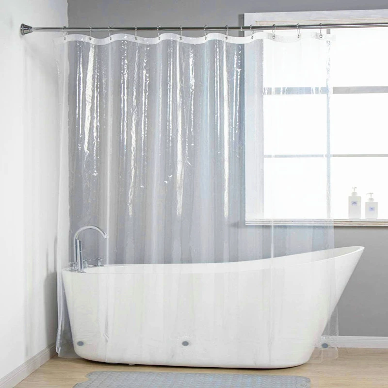 Heavy Duty Waterproof  Mildew Resistant PEVA Shower Curtain