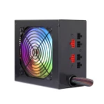 High Efficiency Computer ATX 500W RGB LED 12cm Fan PC Power Supply 80+ Wide Voltage