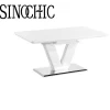 High Gloss Finish Extendable 8 / 10 / 12 Seater MDF  Dining Table For Living Dining Room