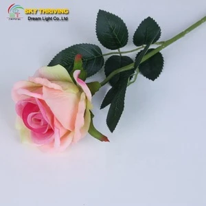 High-grade Flocking Rose Artificial Flower Decoration Crafts Wholesale